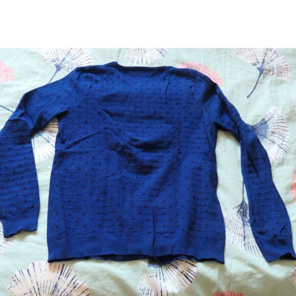 Blue sweater with black polka dots, Mango MNG, size XS - Picture 2 of 8